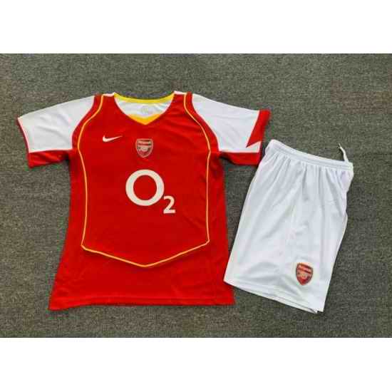 Youth Retro Soccer Jerseys Arsena Red 04 05